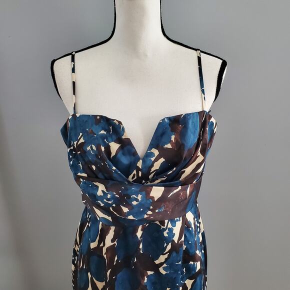 Donna Ricco Floral Pattern Spaghetti Strapped Dress 12 - Picture 4 of 8